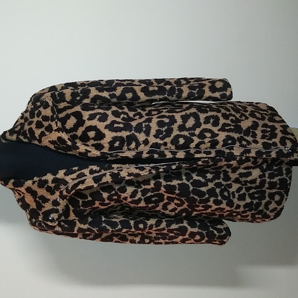 COPY - LOFT, petite extra small, animal print coat, fully lined